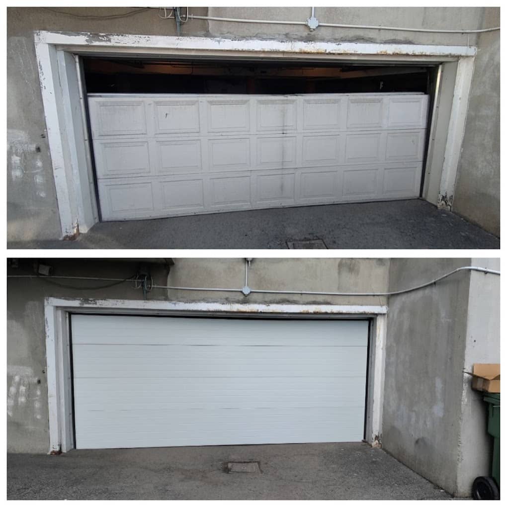 FAST Garage Door Repair before after